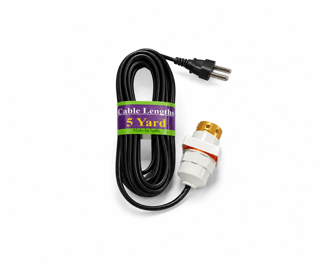 [CP-109-HLD2P-5Y-1NS] Heavy Duty Multi Socket Holder with Cord length 5 Yard (Pack of 1)